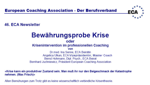 Bewährungsprobe Krise